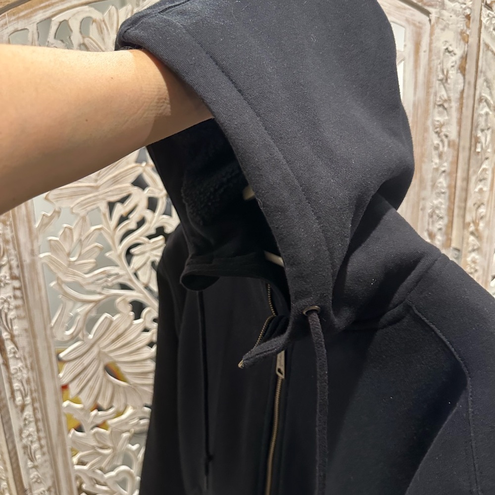 Wrangler Black High Pile Fleece Hoodie View 5